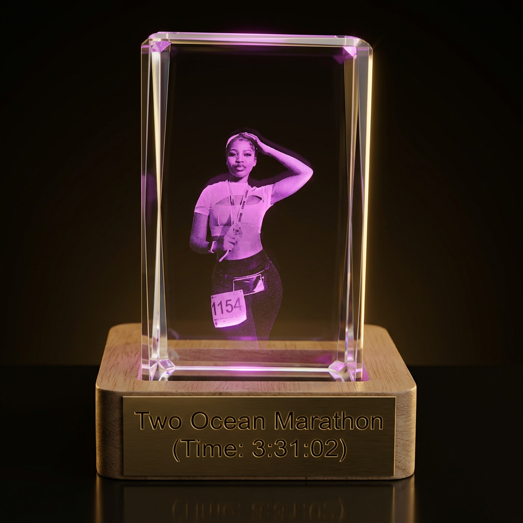3D Crystal Glass Cube